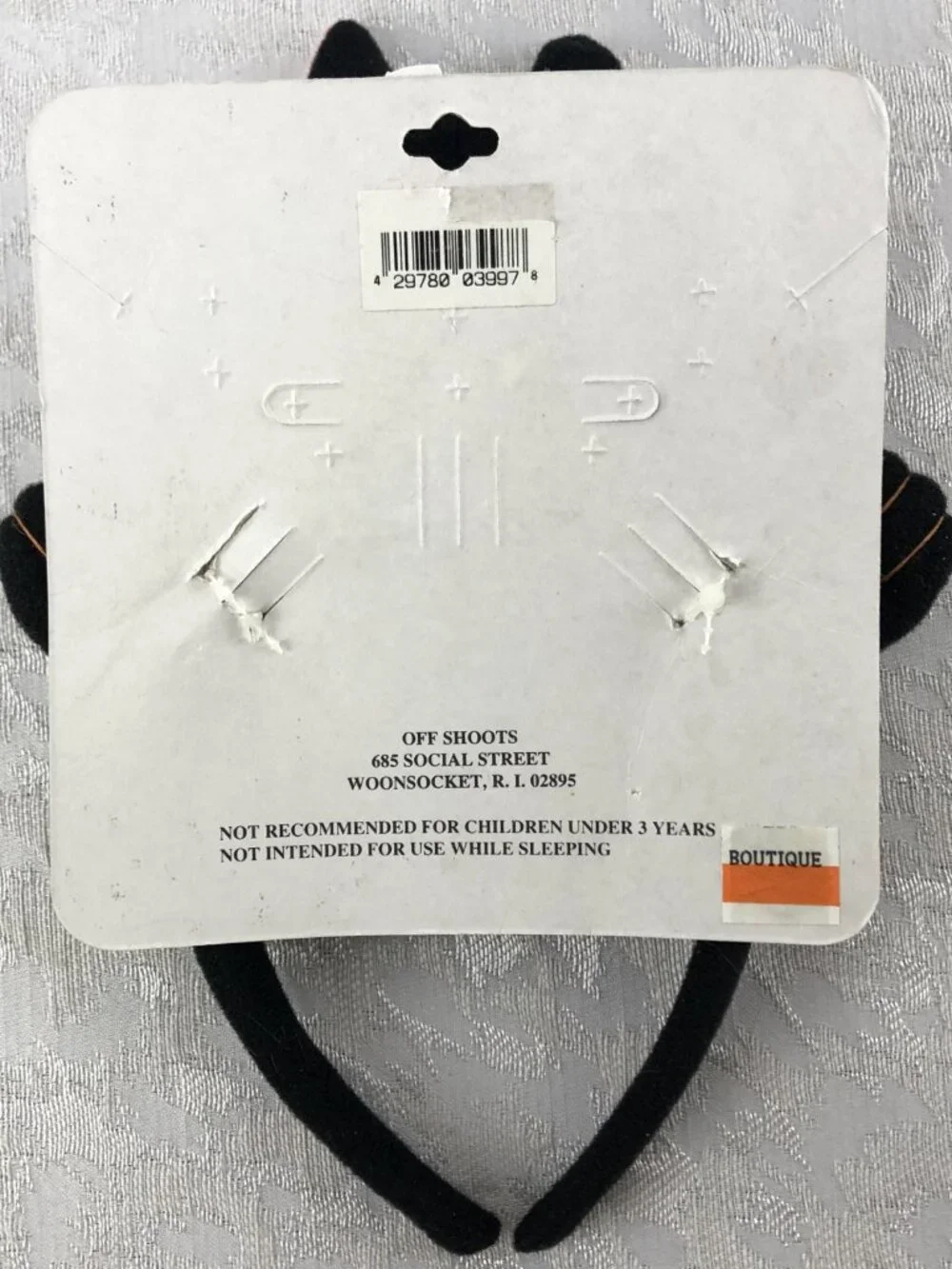 Halloween Purr-fectly Spooky Black Cat Headband & 18” Light-Up Cat Necklace NWT